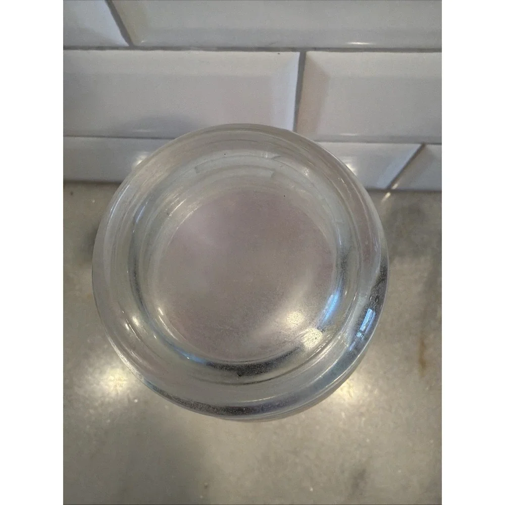 Vintage Anchor Hocking Red GINGHAM PLAID Glass Jar Canister w/Lid 8.5in GW992